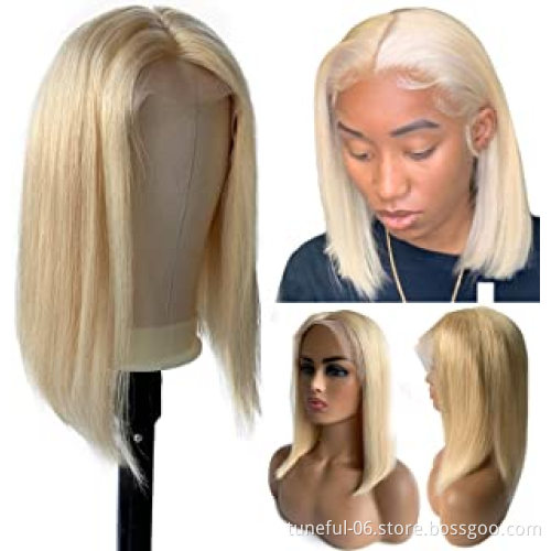 Wholesale Transparent 613 Blonde Lace Front Wig Human Hair Wigs For Black Women Lace Frontal Wigs Brazilian Bone Straight